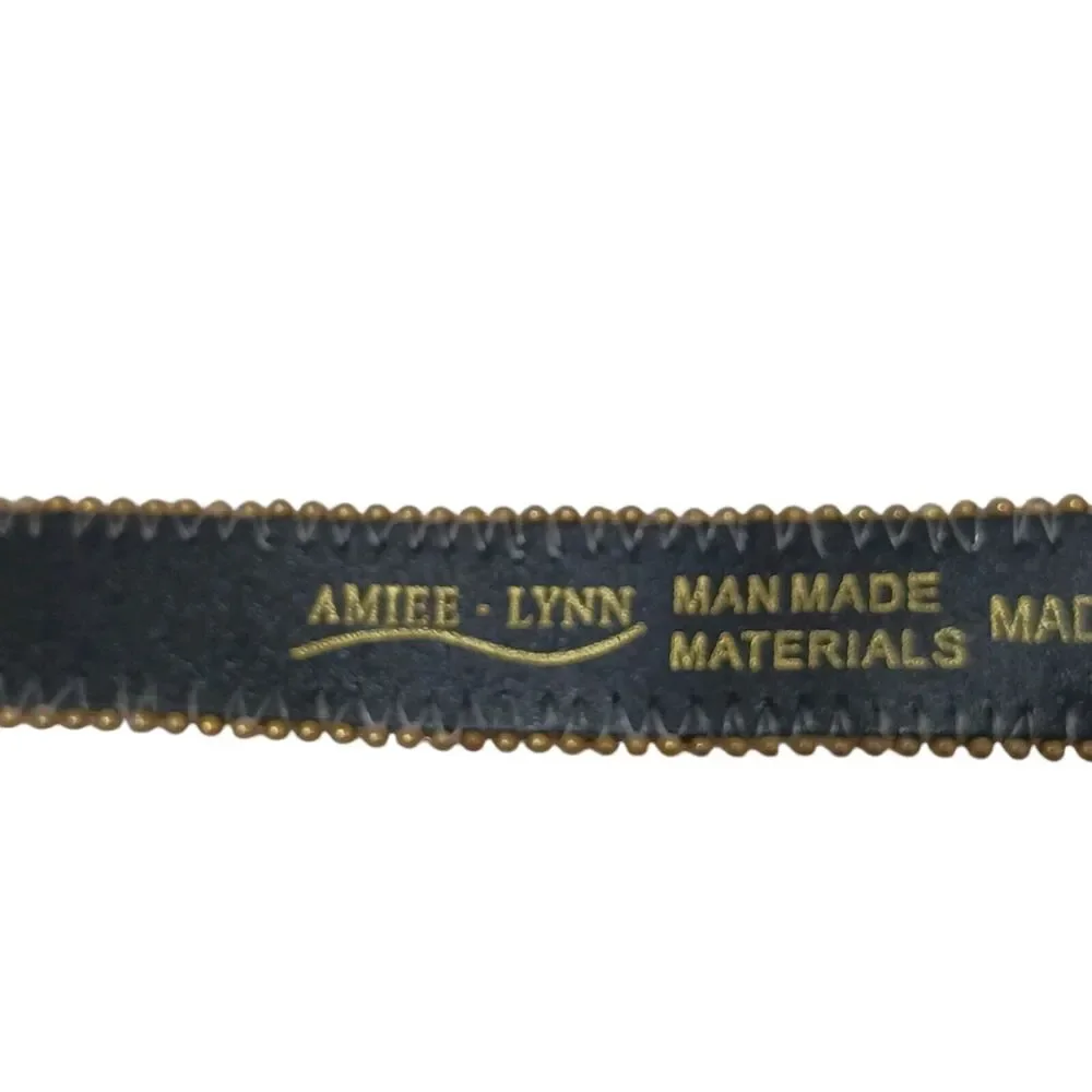 Vintage Aimee Lynn Belt Golden Tapestry Woven Sz‎ Large Artsy Mid Century Modern
